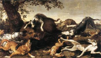 Frans Snyders : Wild Boar Hunt